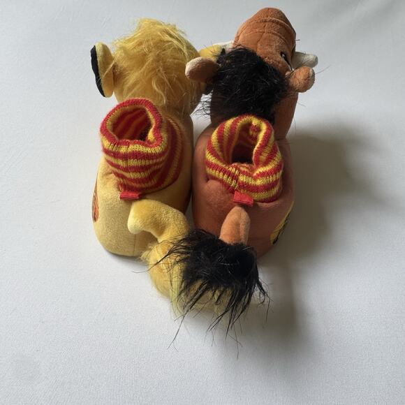 Disney's Lion King Toddler Sock Top Slippers Pumbaa & Simba Boys Size 5-6 Plush - Picture 4 of 7